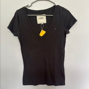 Abercrombie & Fitch Charcoal V-Neck Tee